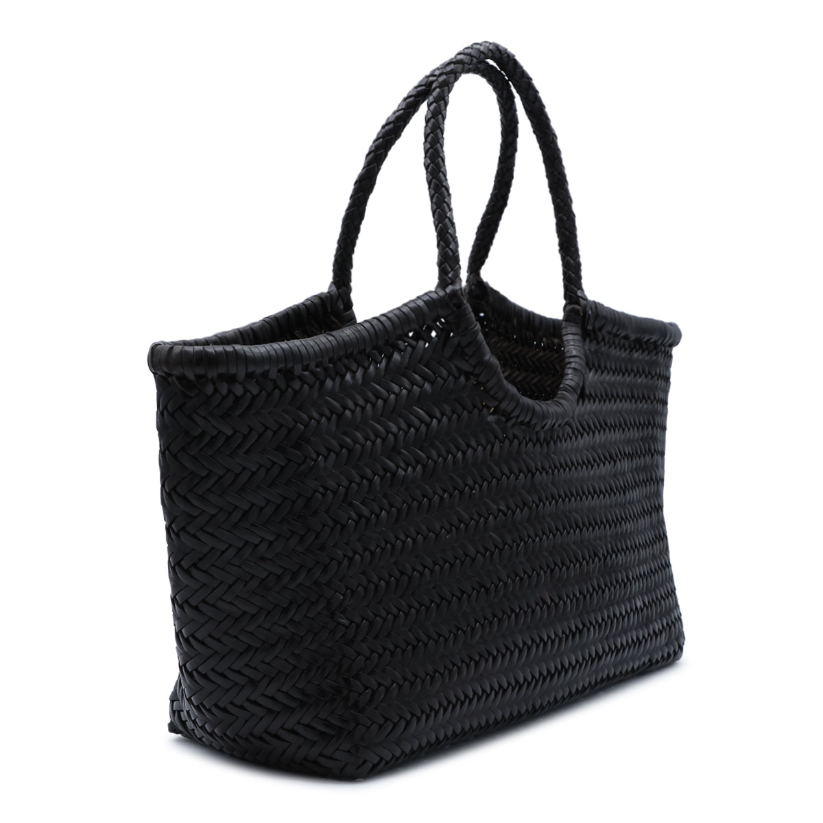 DARK BROWN NANTUCKET BASKET BIG TOTE BAG