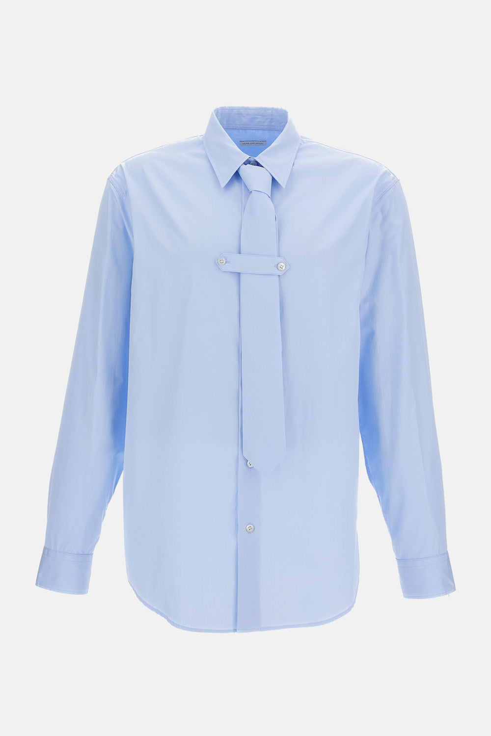 LONG SLEEVE TIE BUTTONED SHIRT