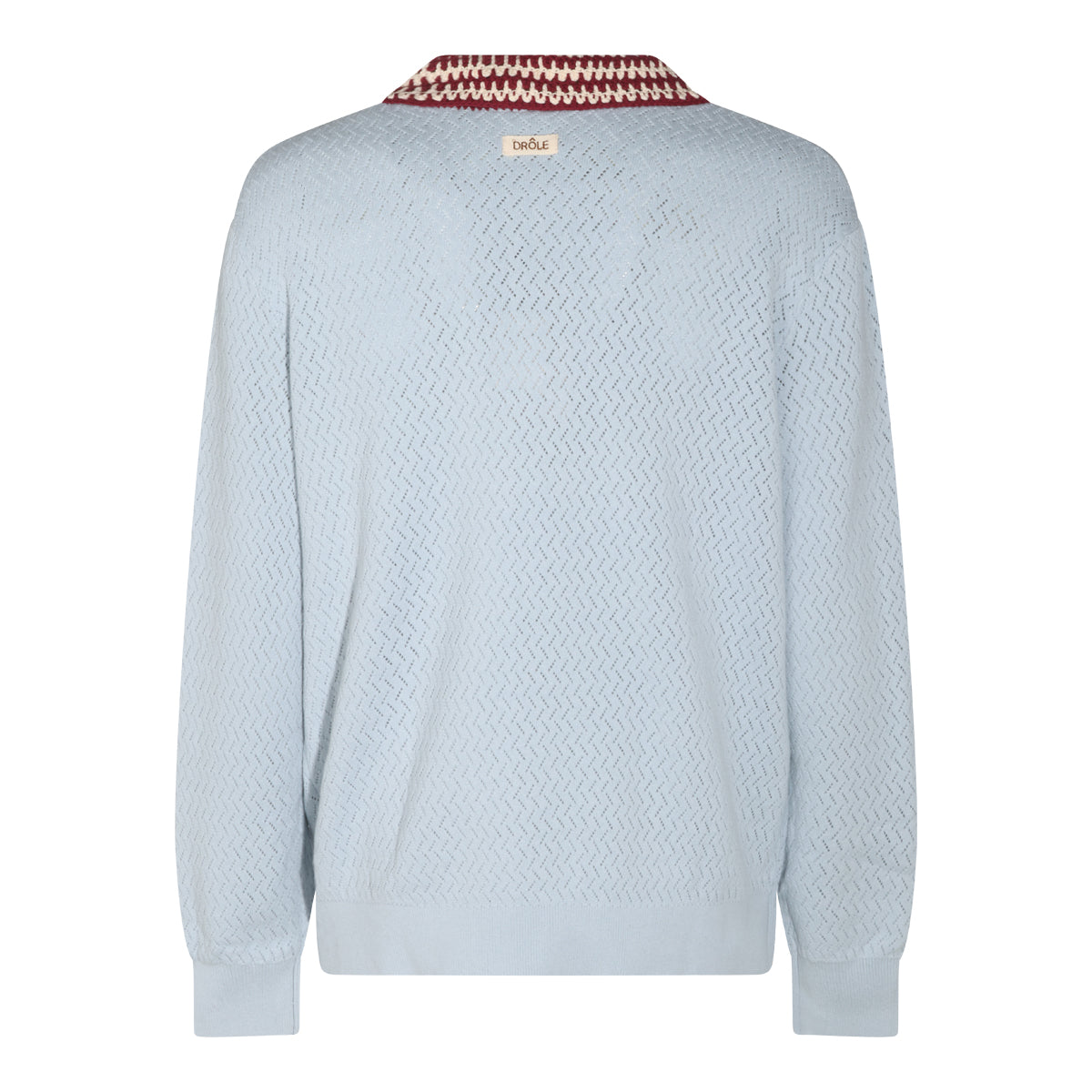 LIGHT BLUE MIRROR COTTON POLO SHIRT