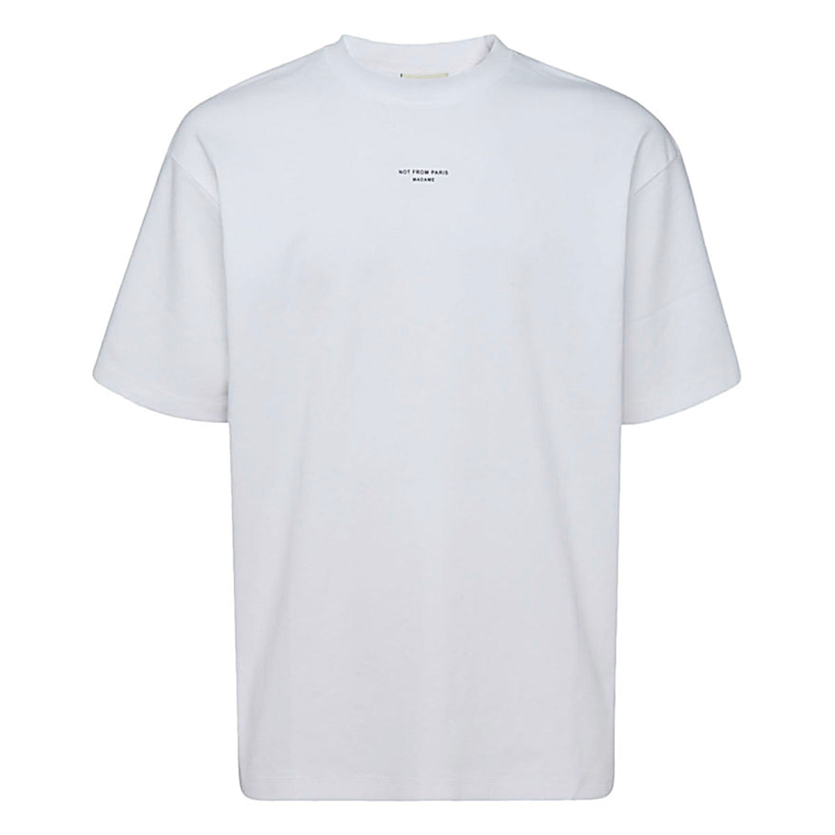 WHITE COTTON SLOGAN T-SHIRT