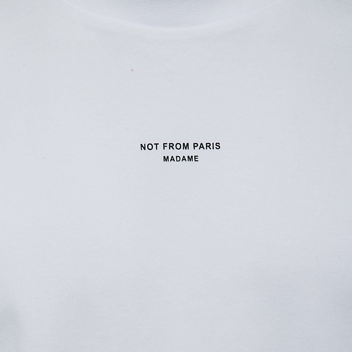 WHITE COTTON SLOGAN T-SHIRT