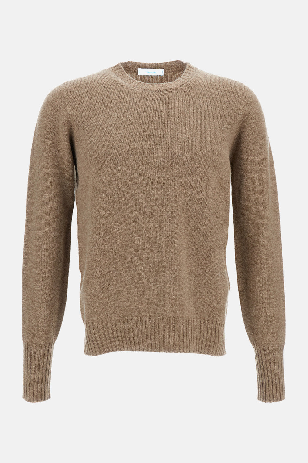CREWNECK FINE-KNIT WOOL SWEATER