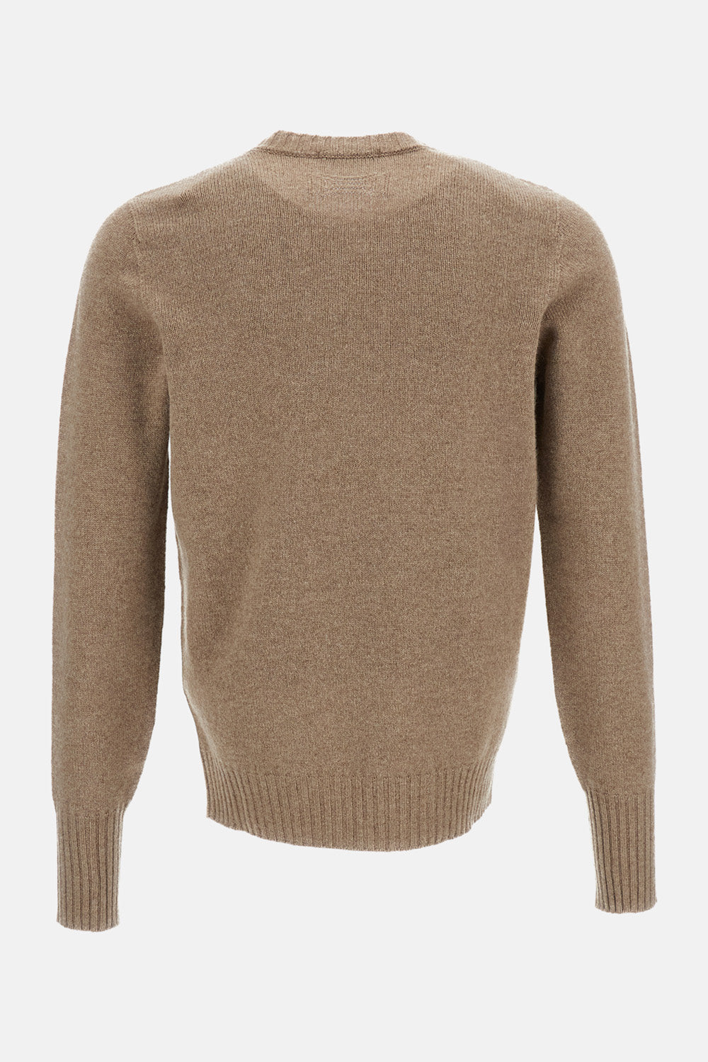 CREWNECK FINE-KNIT WOOL SWEATER