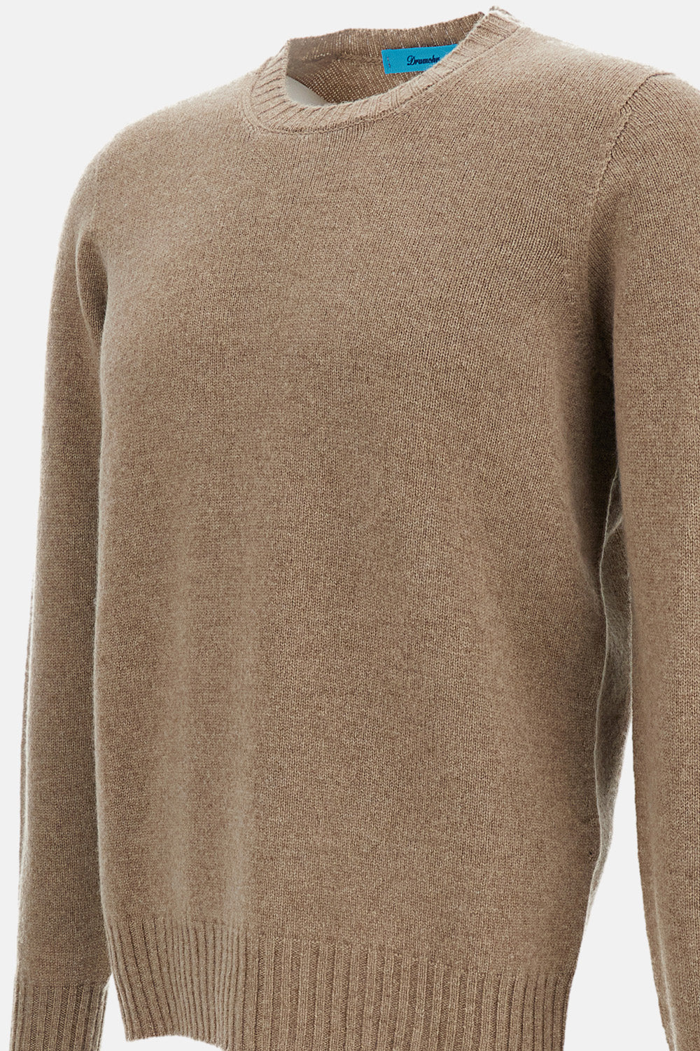 CREWNECK FINE-KNIT WOOL SWEATER