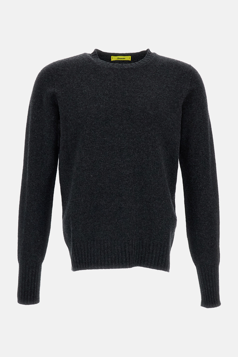 CREWNECK FINE-KNIT WOOL SWEATER