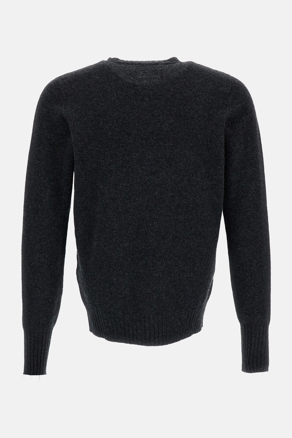 CREWNECK FINE-KNIT WOOL SWEATER