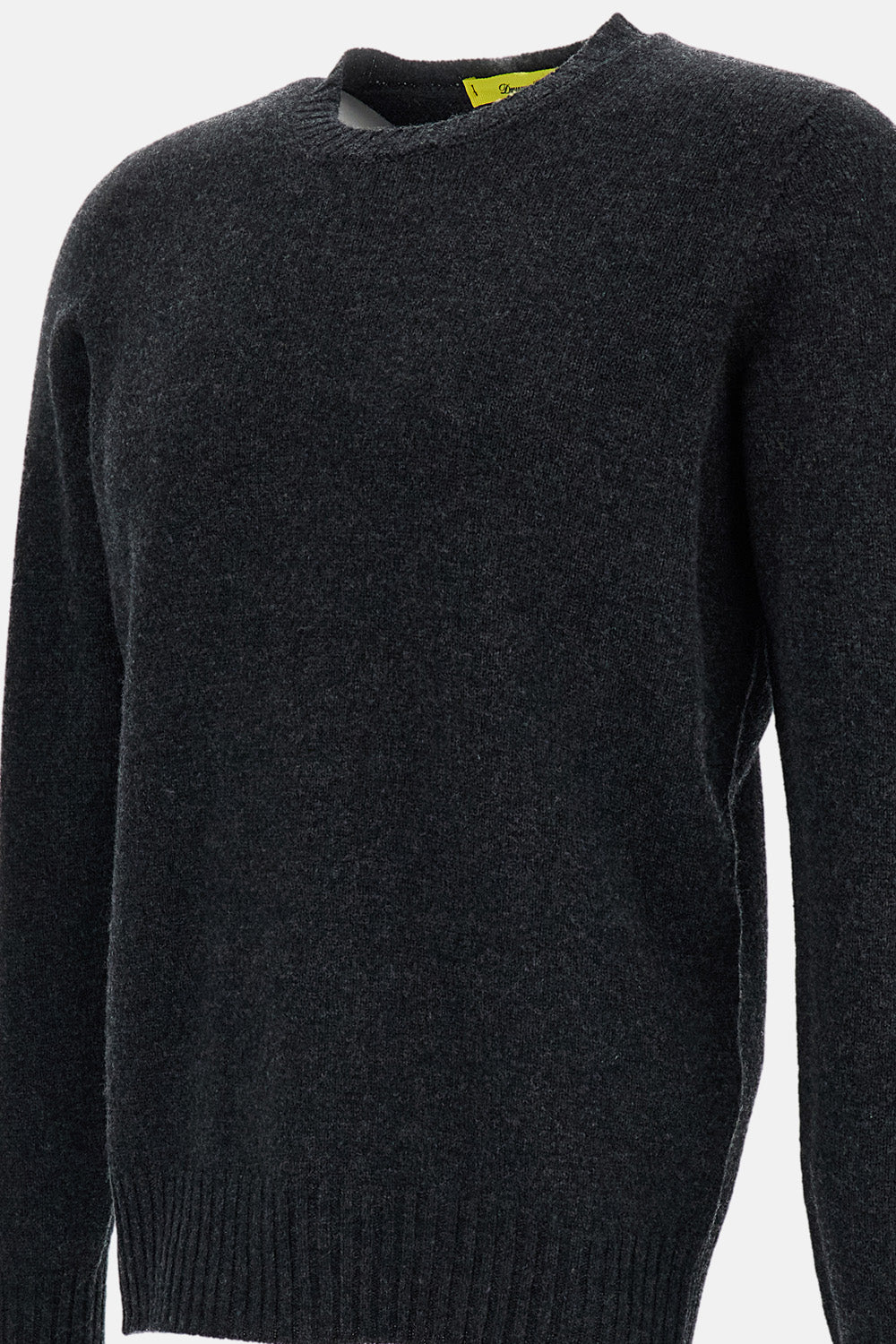 CREWNECK FINE-KNIT WOOL SWEATER