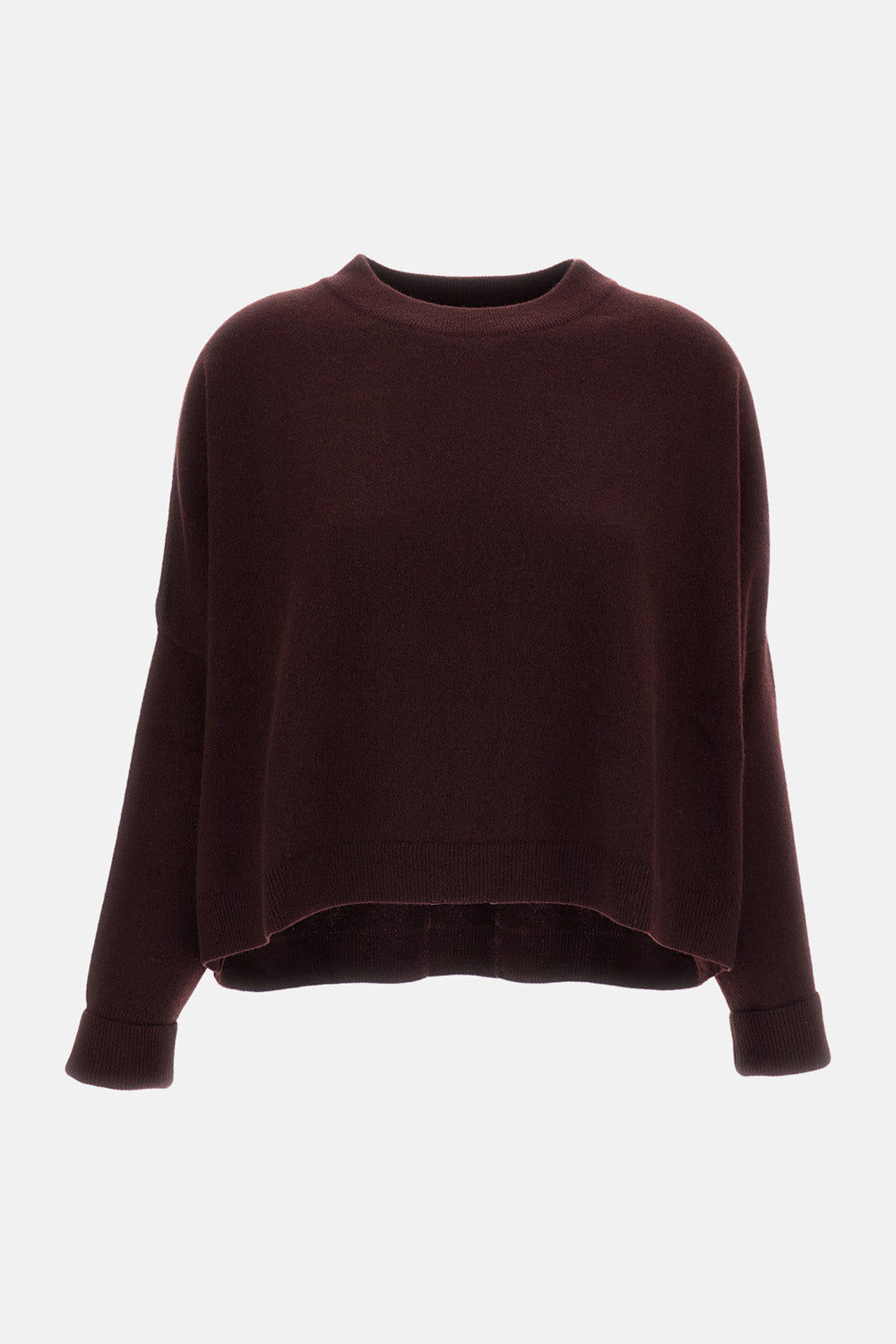 OVERSIZED PURE CASHMERE CREWNECK SWEATER