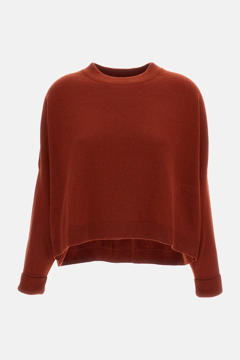 OVERSIZED PURE CASHMERE CREWNECK SWEATER