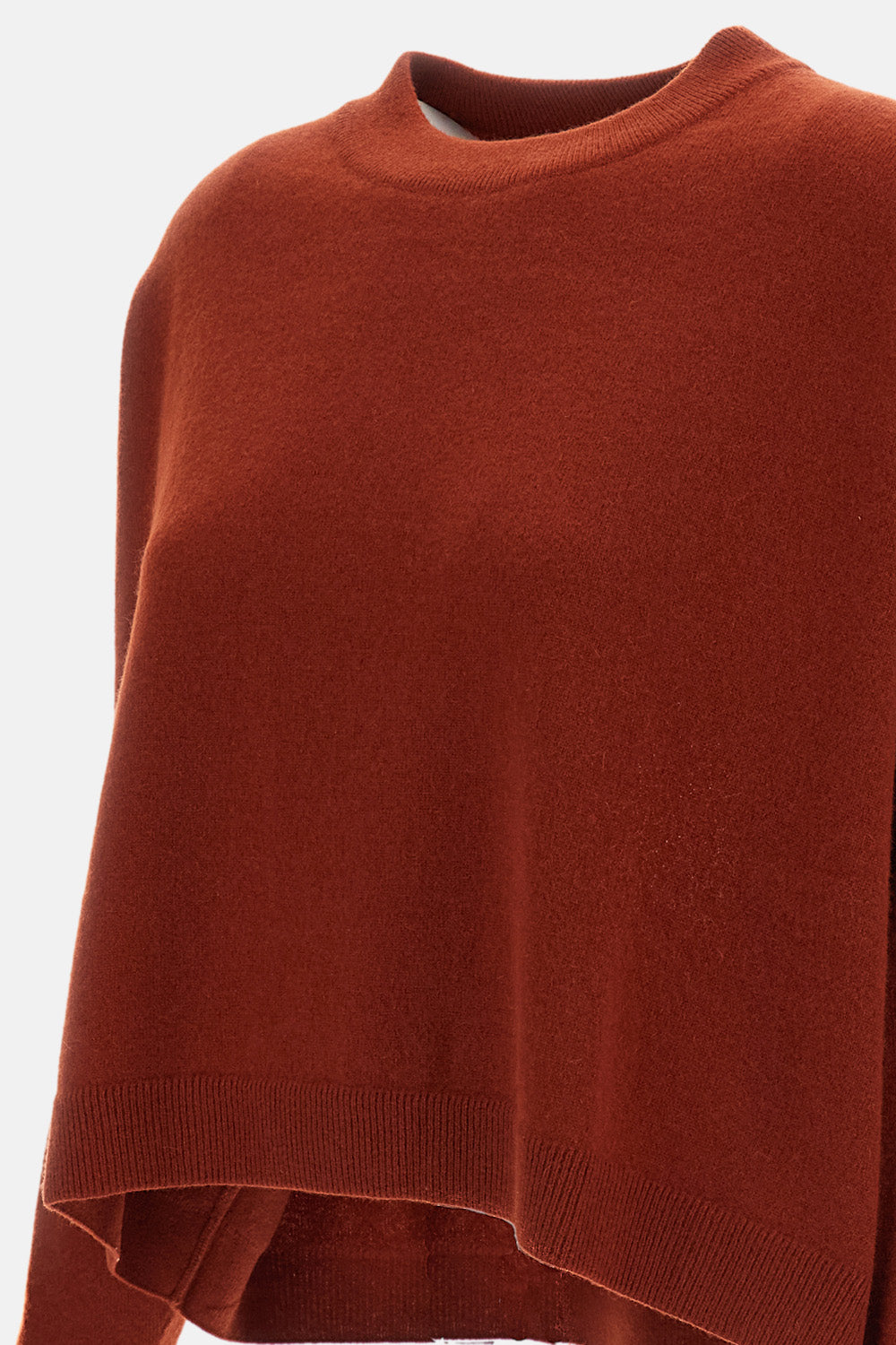OVERSIZED PURE CASHMERE CREWNECK SWEATER