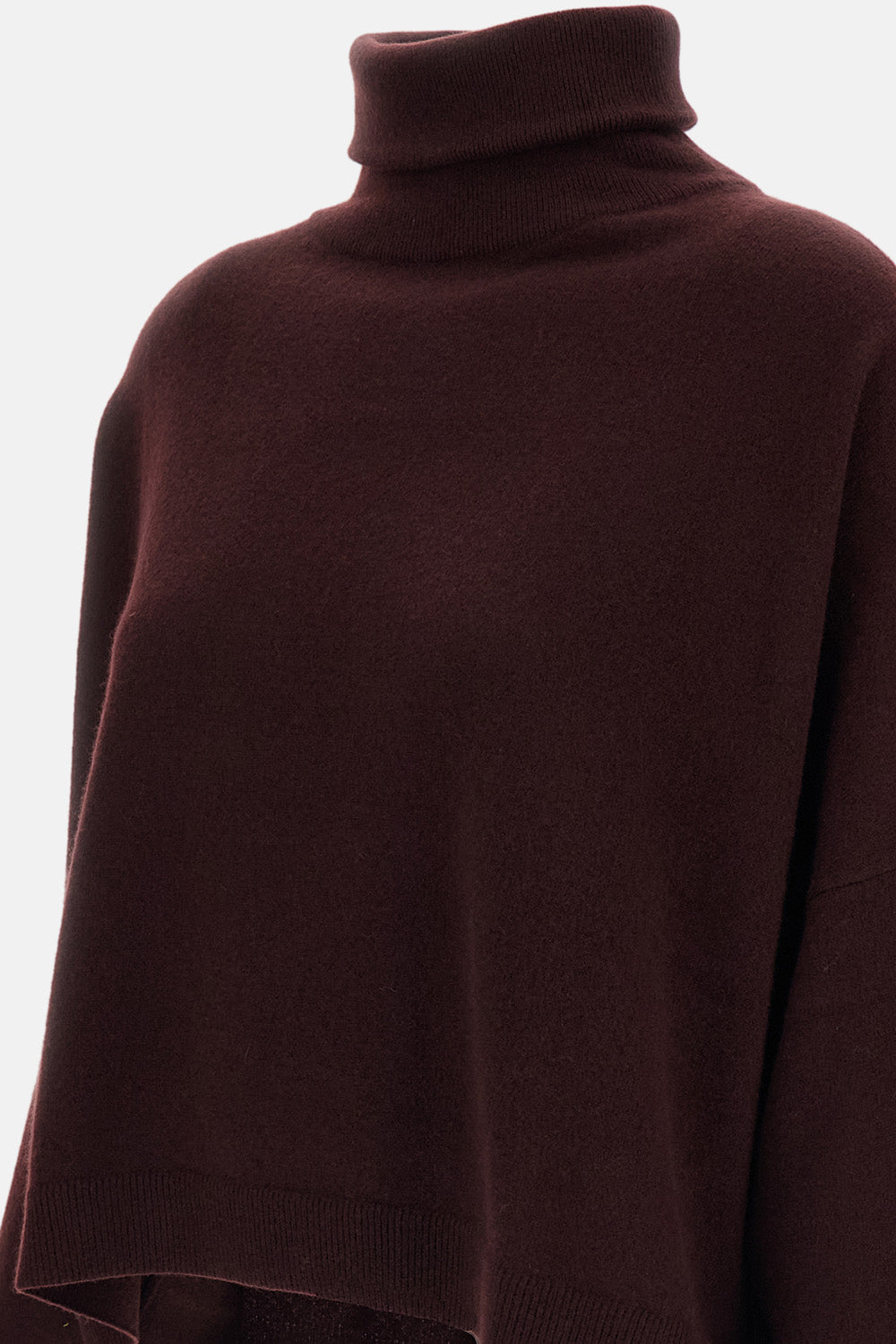 OVERSIZED WOOL AND CASHMERE TURTLENECK SWEATER