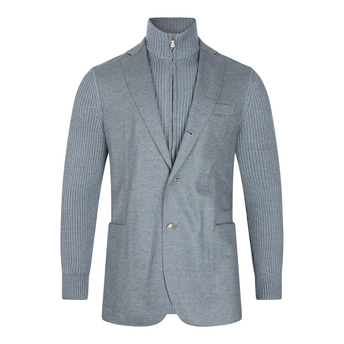 LIGHT GREY WOOL BLAZER
