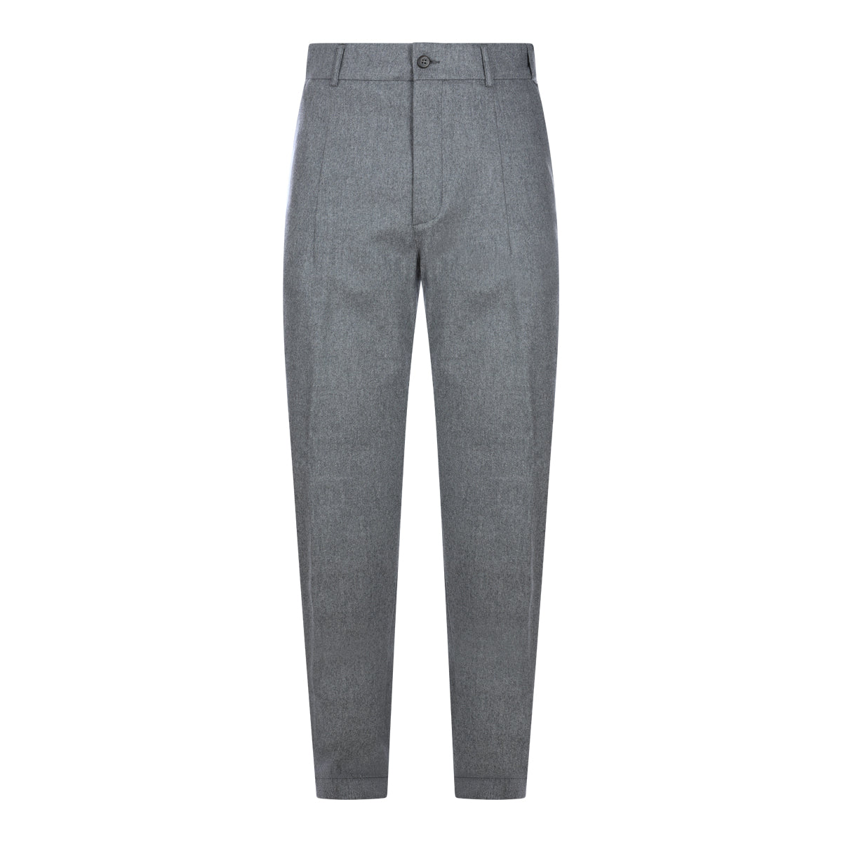 MID GREY VIRGIN WOOL AND CASHMERE BLEND PANTS