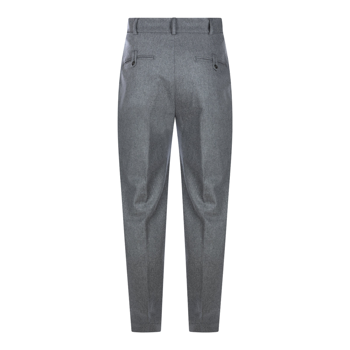 MID GREY VIRGIN WOOL AND CASHMERE BLEND PANTS