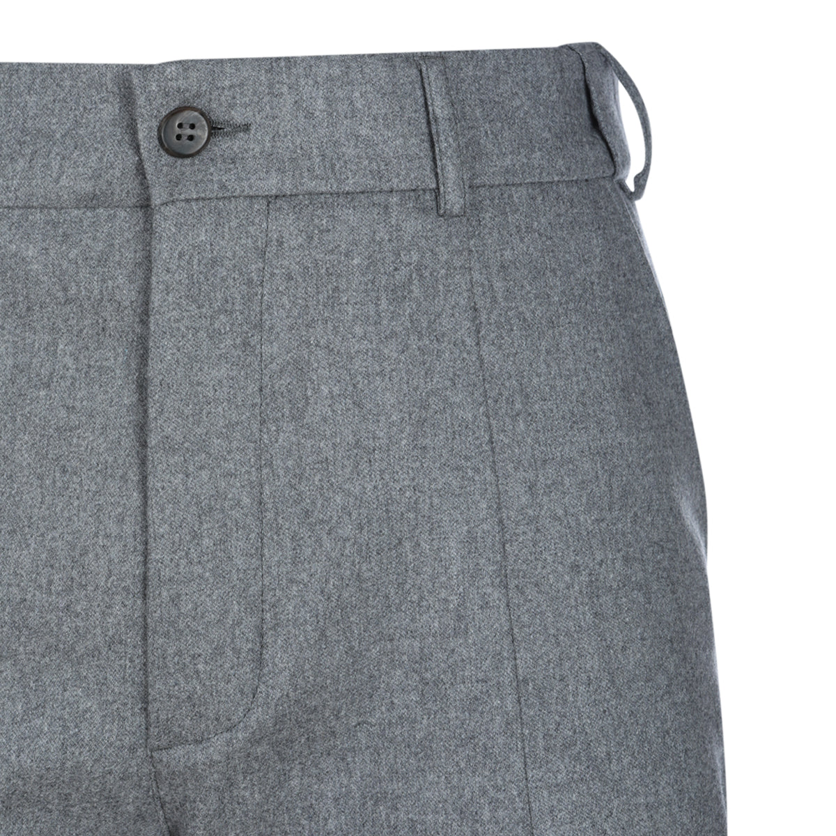 MID GREY VIRGIN WOOL AND CASHMERE BLEND PANTS
