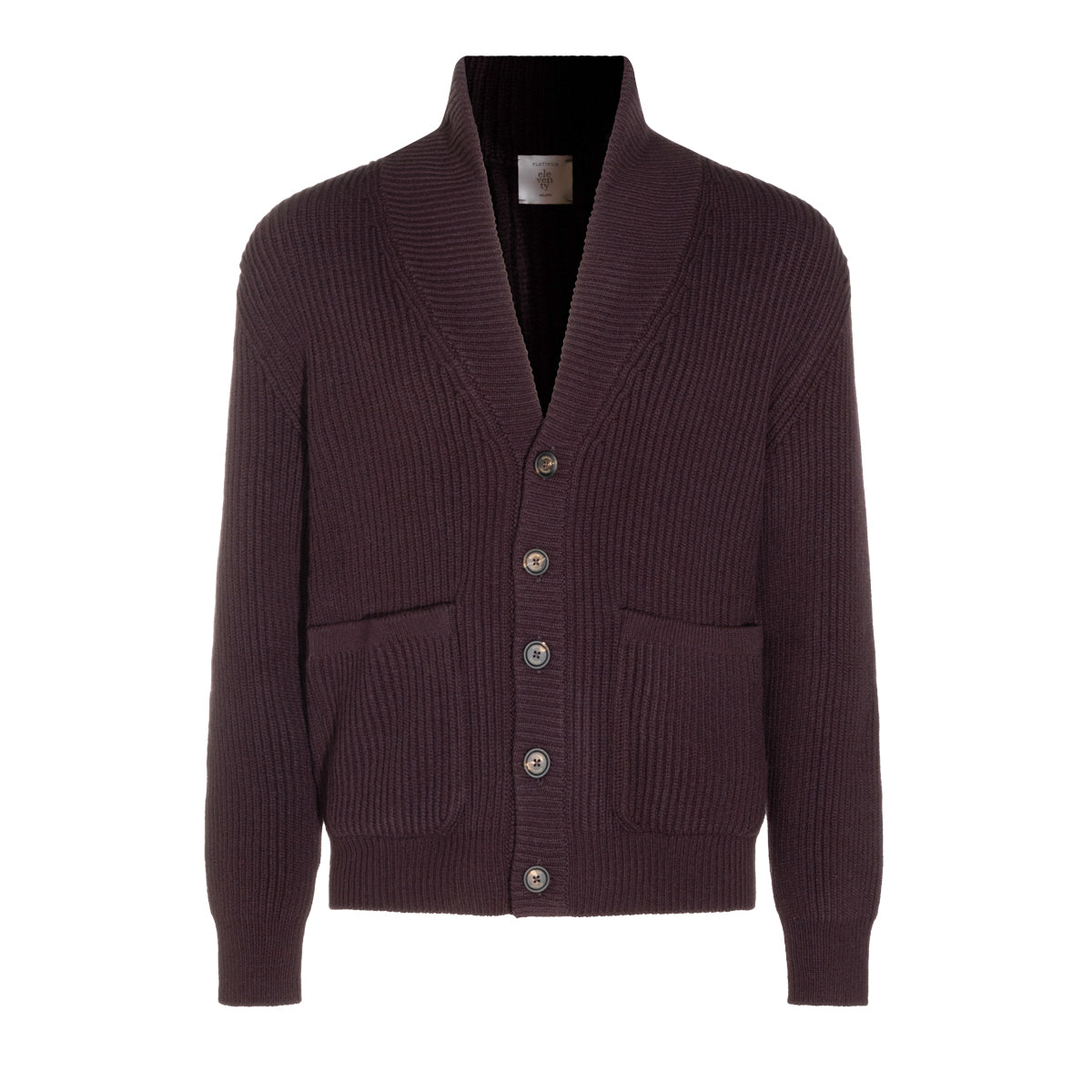 BORDEAUX WOOL CARDIGAN
