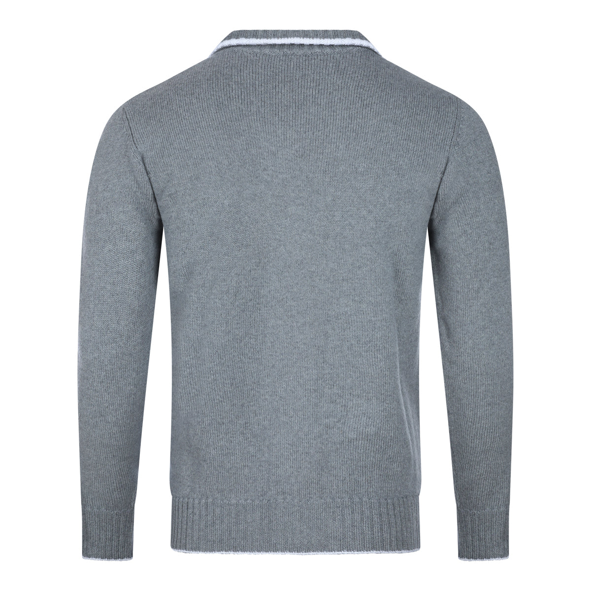 LIGHT GREY WOOL CARDIGAN