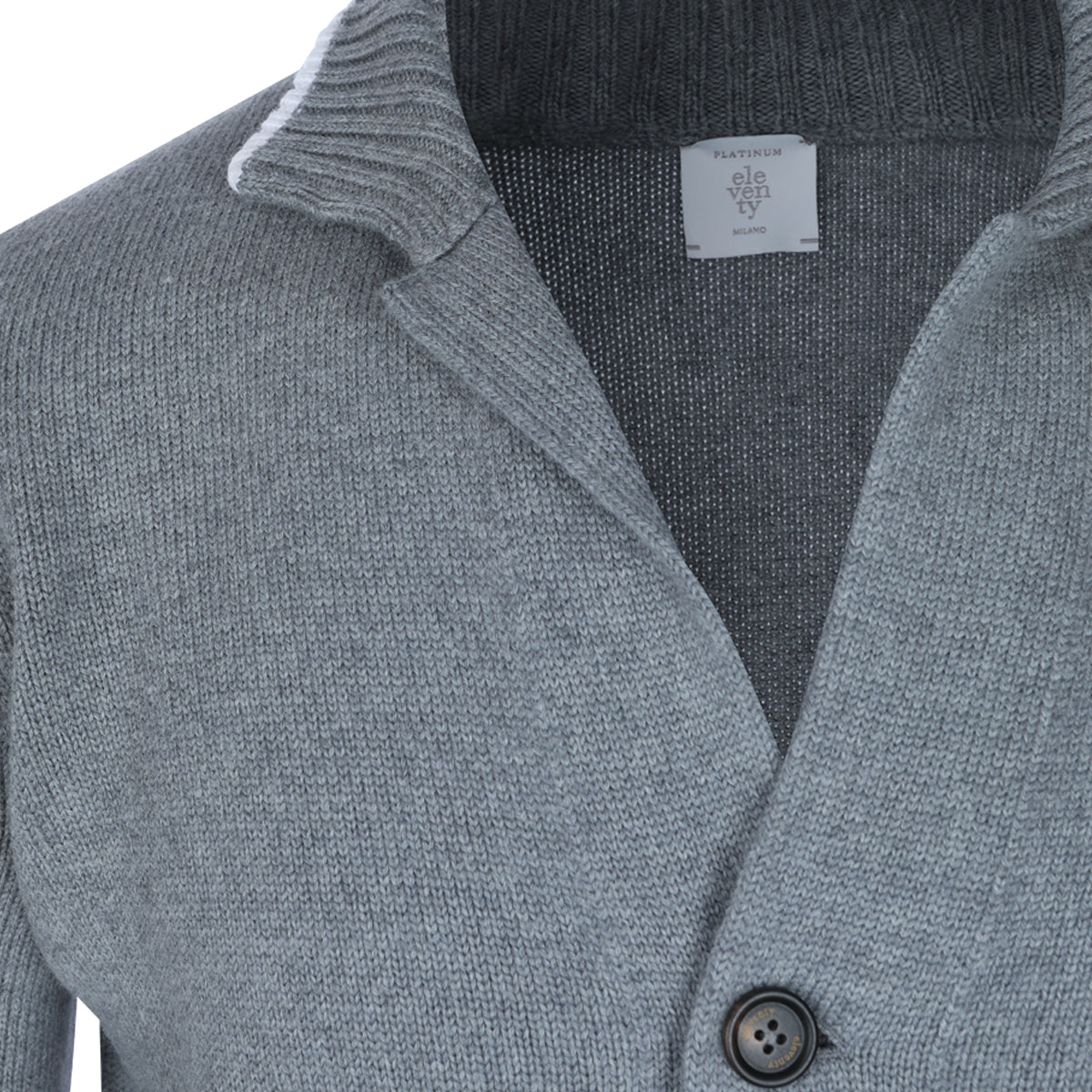 LIGHT GREY WOOL CARDIGAN