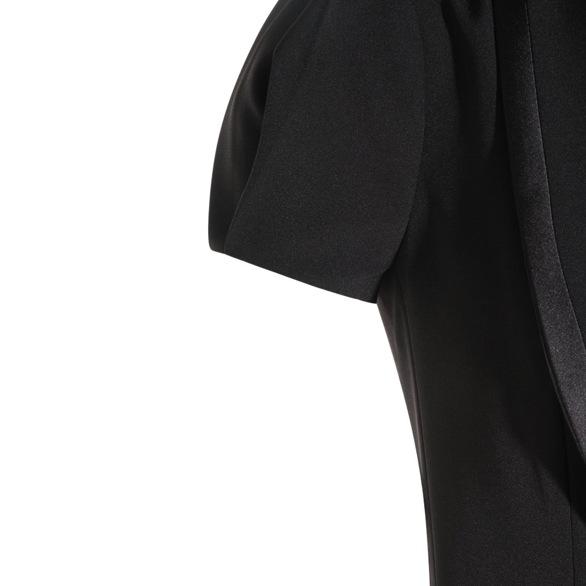 BLACK STRETCH MINI DRESS