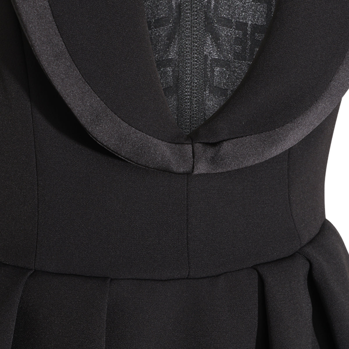 BLACK STRETCH MINI DRESS