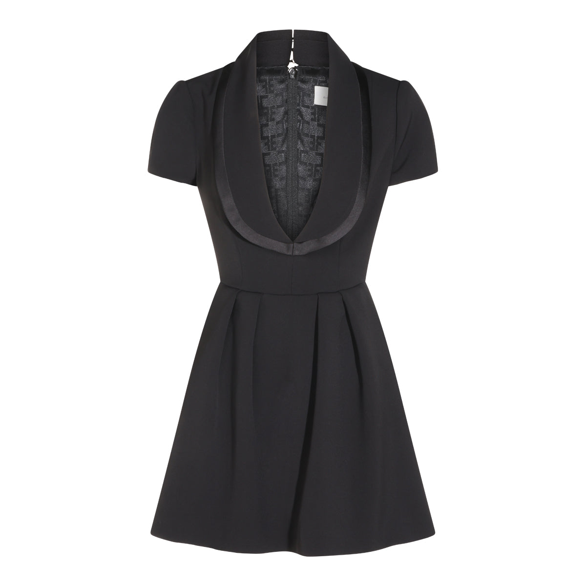 BLACK STRETCH MINI DRESS