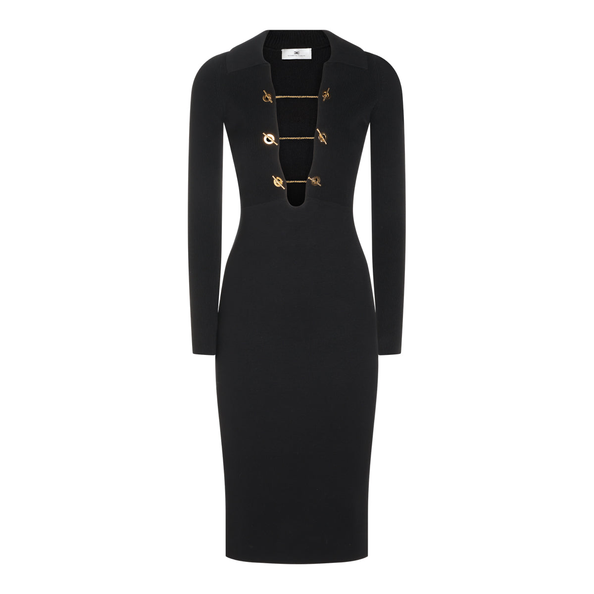 BLACK STRETCH LONG DRESS