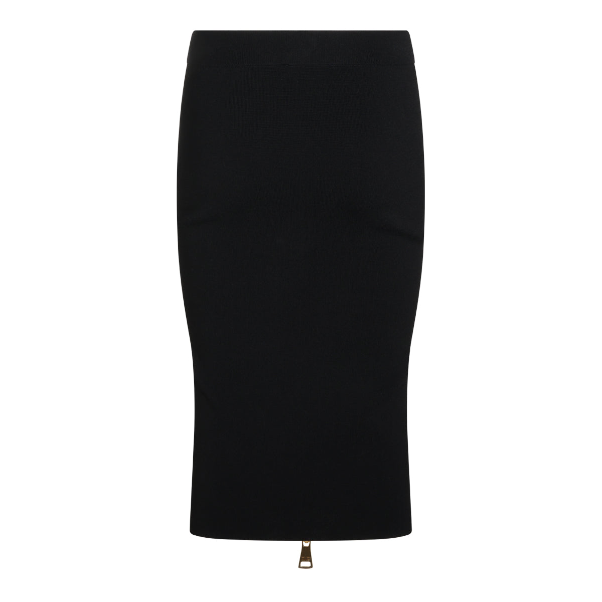 BLACK VISCOSE SKIRT