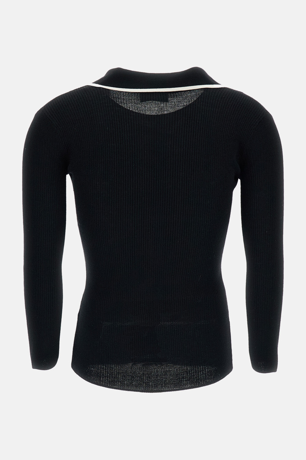 V NECK ROBBED KNIT