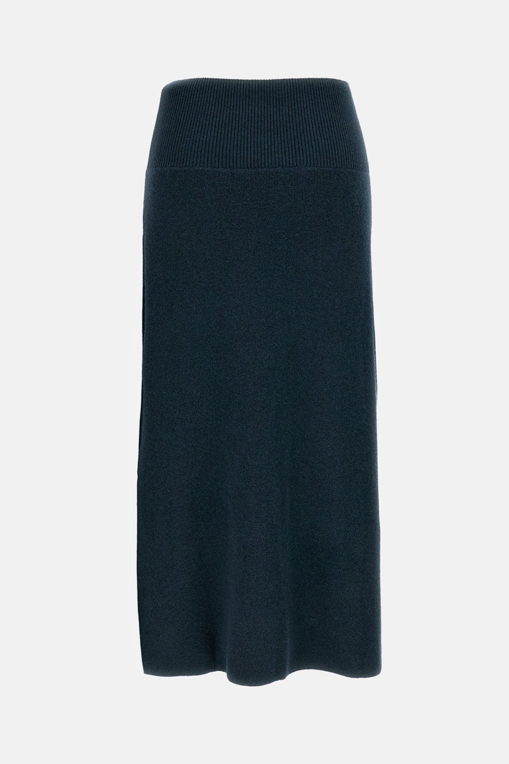 EMBROIDERED MIDI PENCIL KNIT SKIRT
