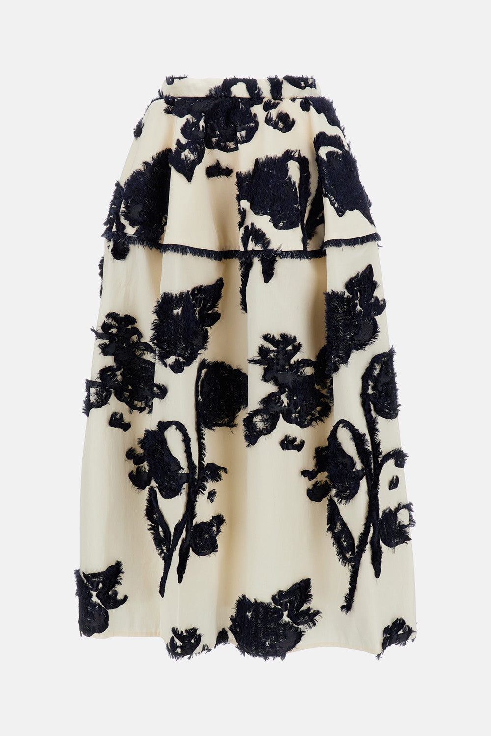 FIL COUPE POPLIN MIDI FULL SKIRT