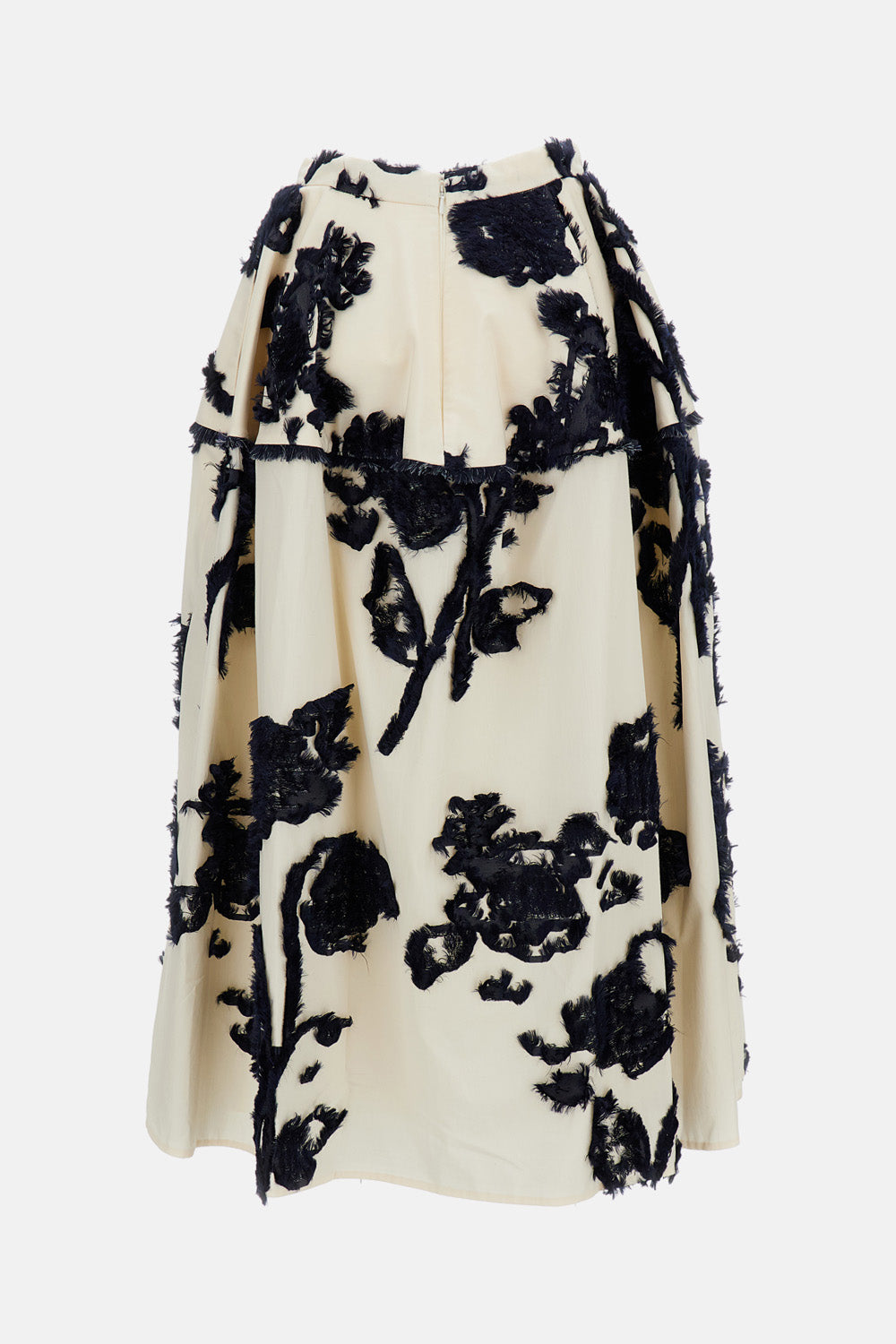 FIL COUPE POPLIN MIDI FULL SKIRT