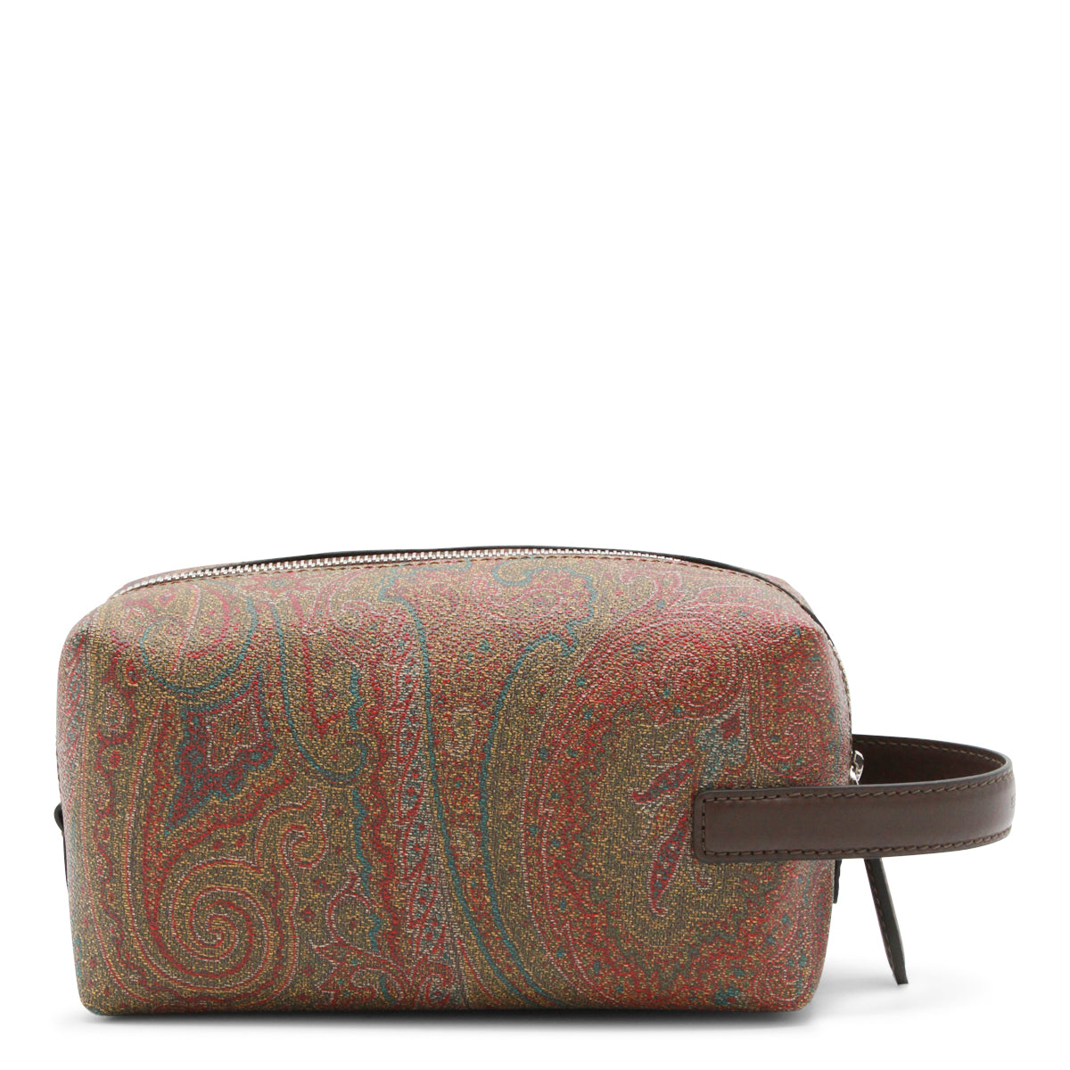 BROWN ETRO PATTERN POUCHE