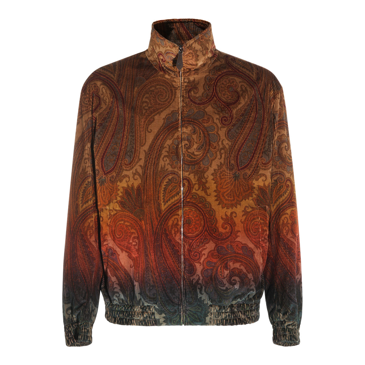 MULTICOLOR COTTON PAISLEY DEGRADE JACKET