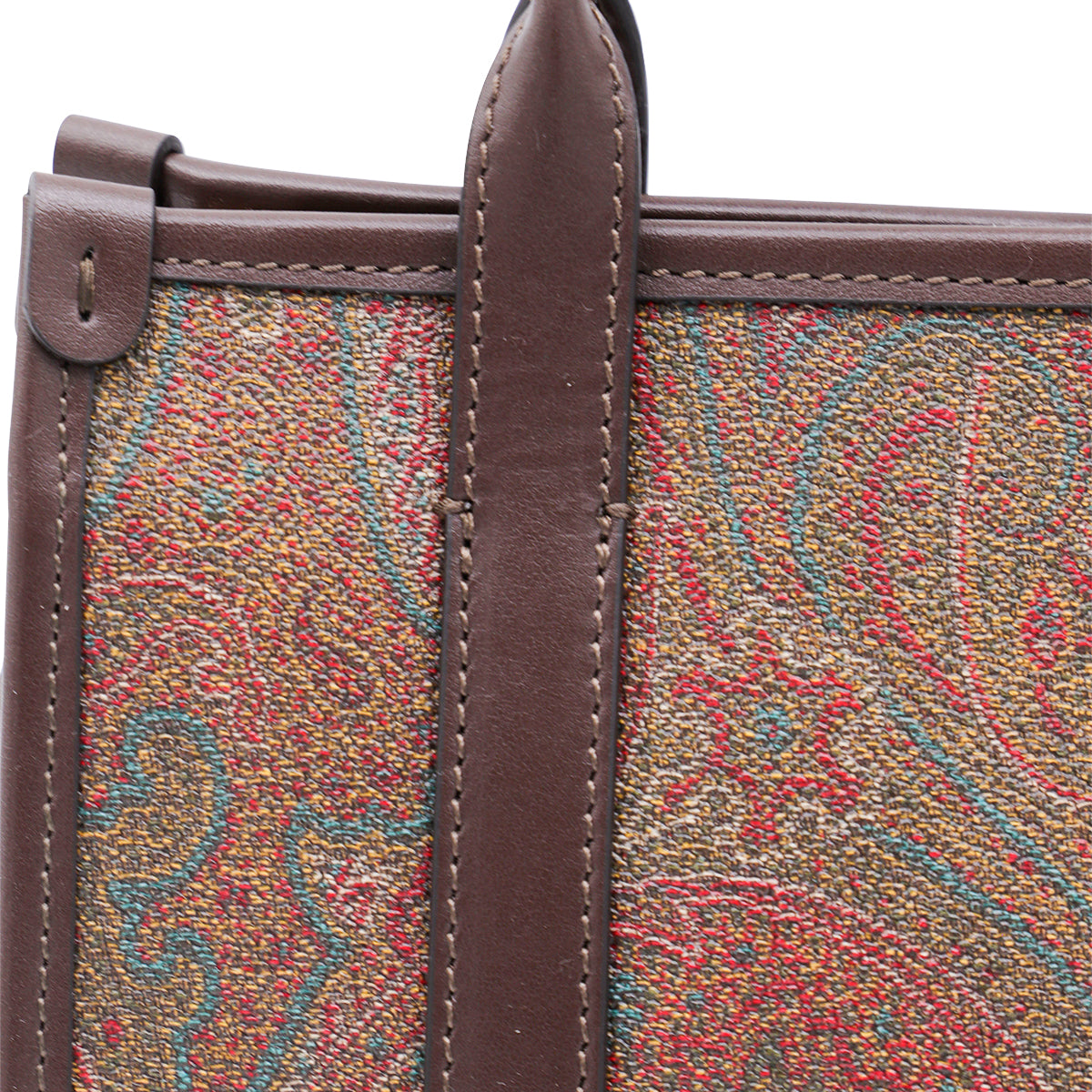 BROWN COTTON MINI ARNICA TOP HANDLE BAG