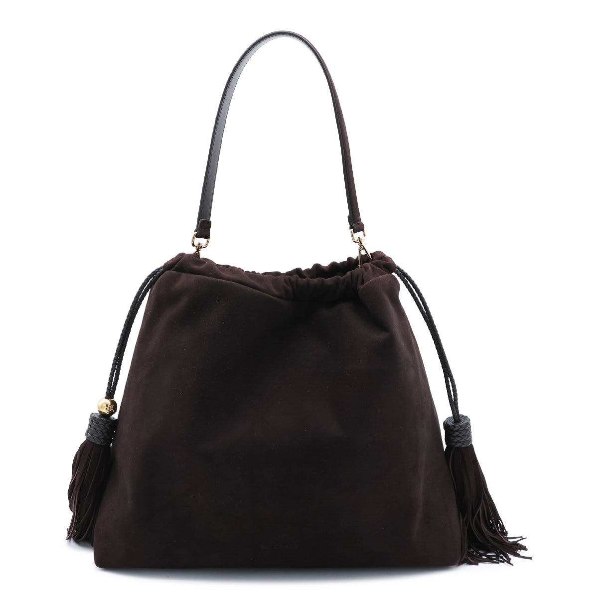 BROWN SUEDE KALISPERA BIG SHOULDER BAG