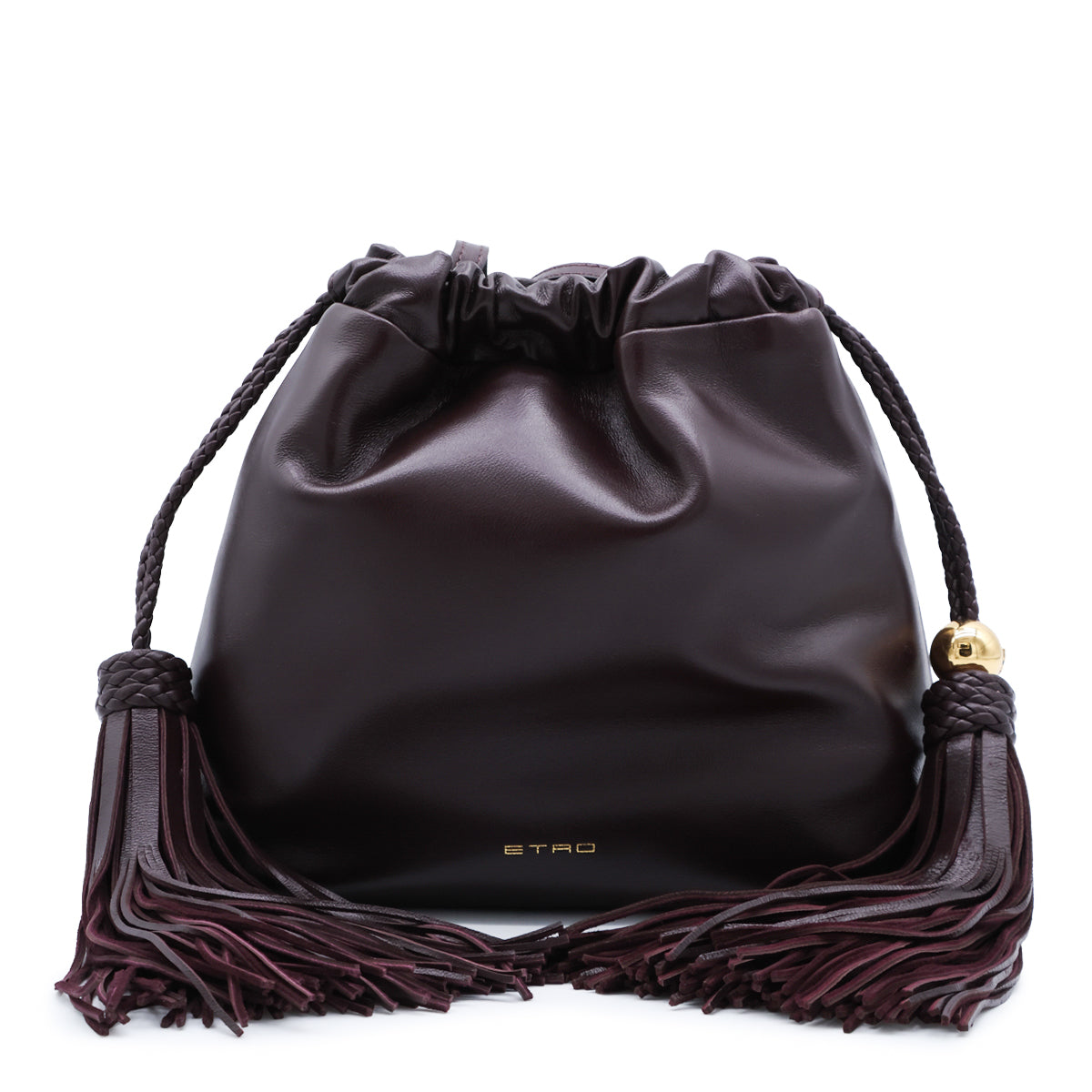 BORDEAUX LEATHER CALISPERA POUCHE BAG