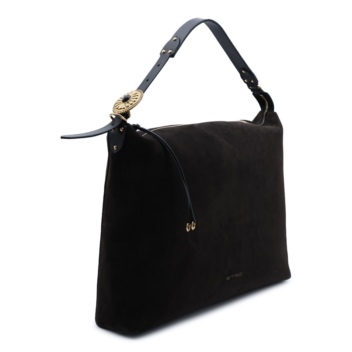 DARK BROWN SUEDE SHOULDER BAG