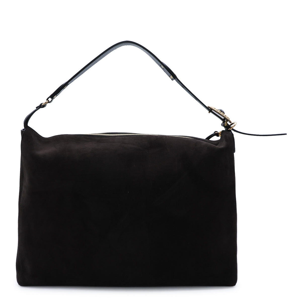 DARK BROWN SUEDE SHOULDER BAG