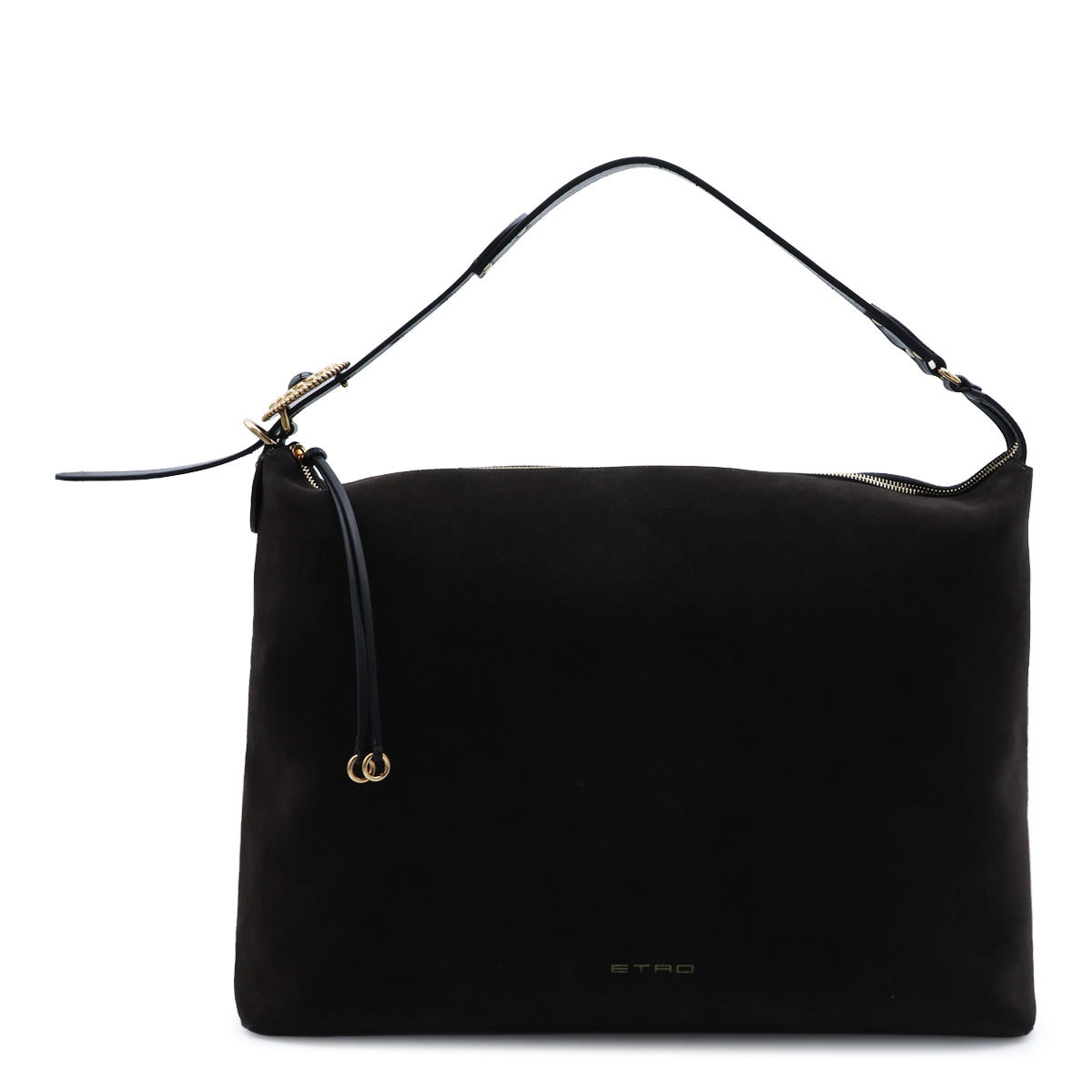 DARK BROWN SUEDE SHOULDER BAG