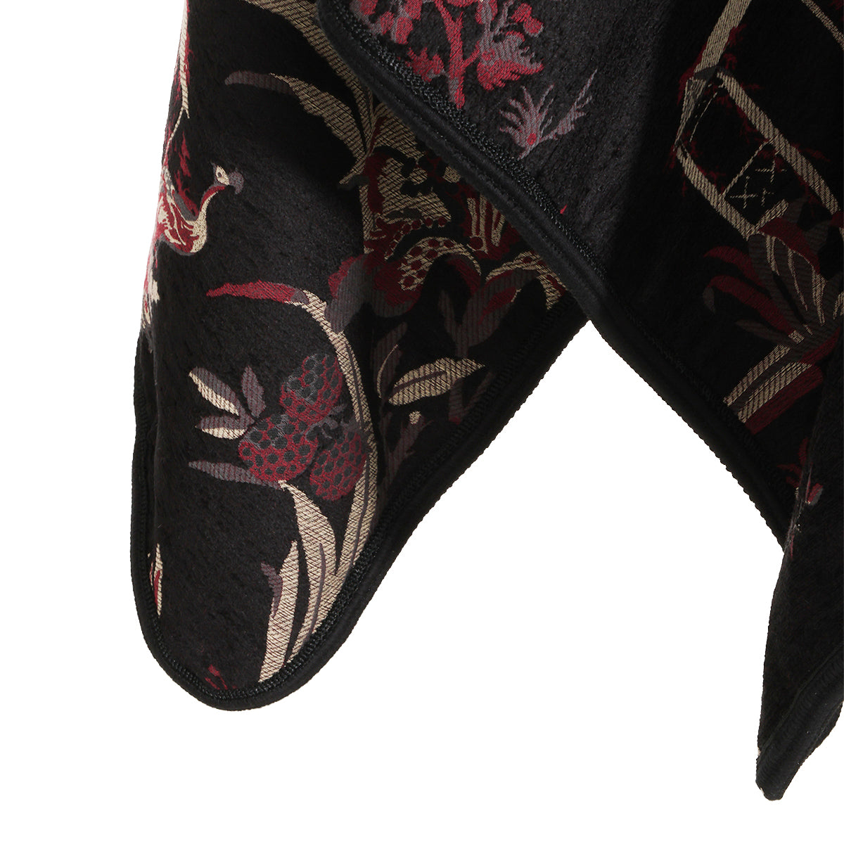 BORDEAUX COTTON BLEND FLORAL CAPE