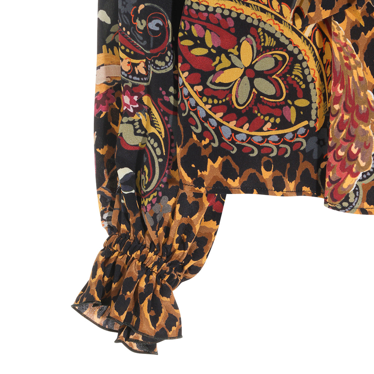 BLACK AND BORDEAUX SILK SHIRT