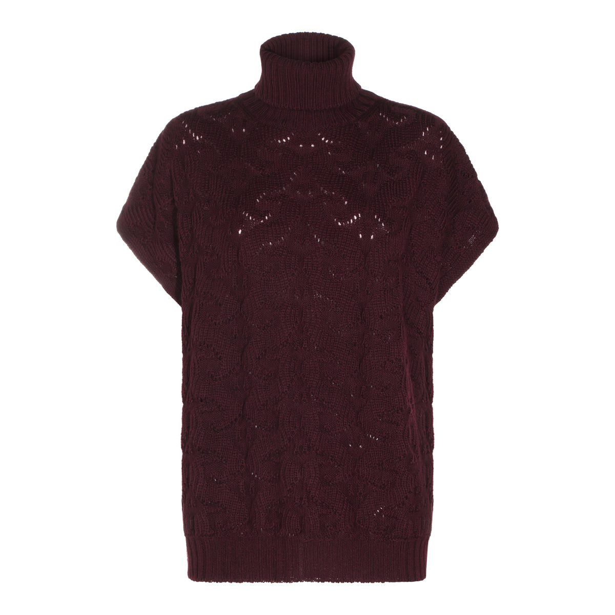 BORDEAUX WOOL BLEND SWEATER
