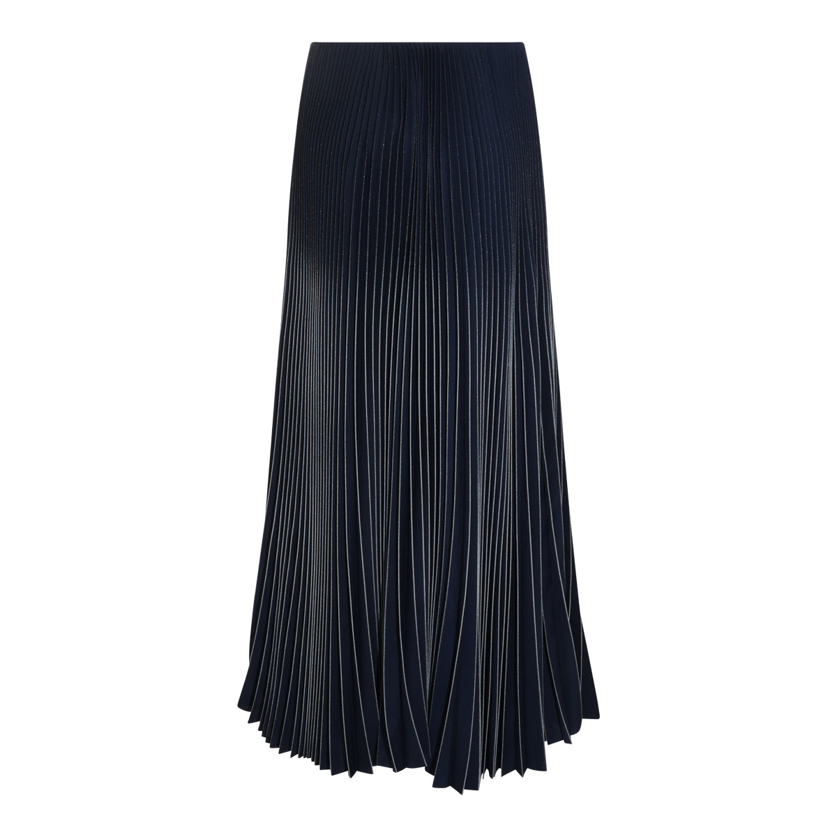 BLACK LONG PLEATED SKIRT