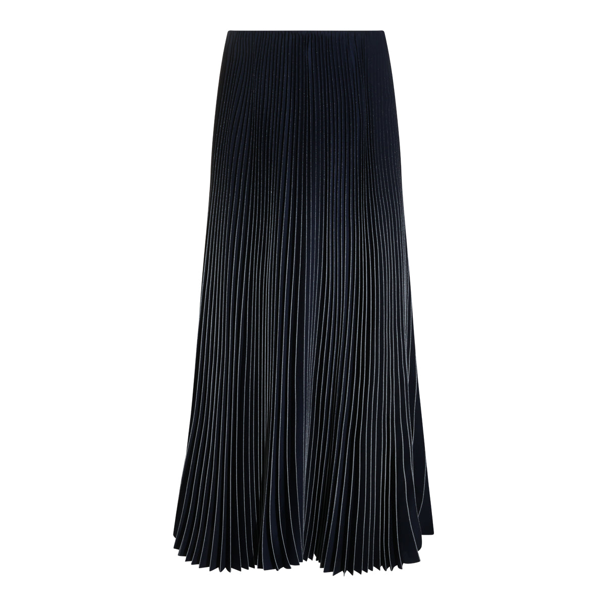 BLACK LONG PLEATED SKIRT