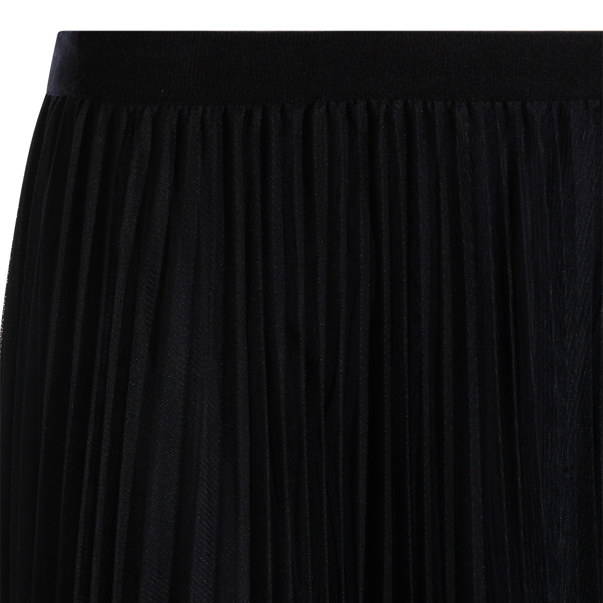 DARK BLUE LONG PLEATED SKIRT
