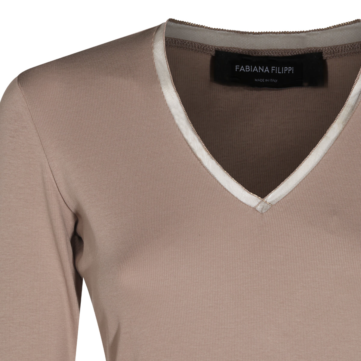 BEIGE COTTON T-SHIRT