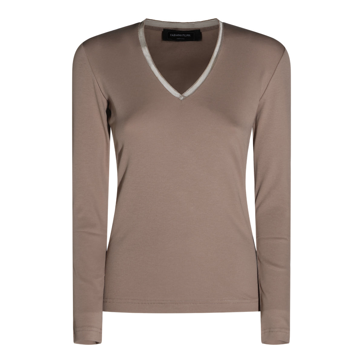 BEIGE COTTON T-SHIRT