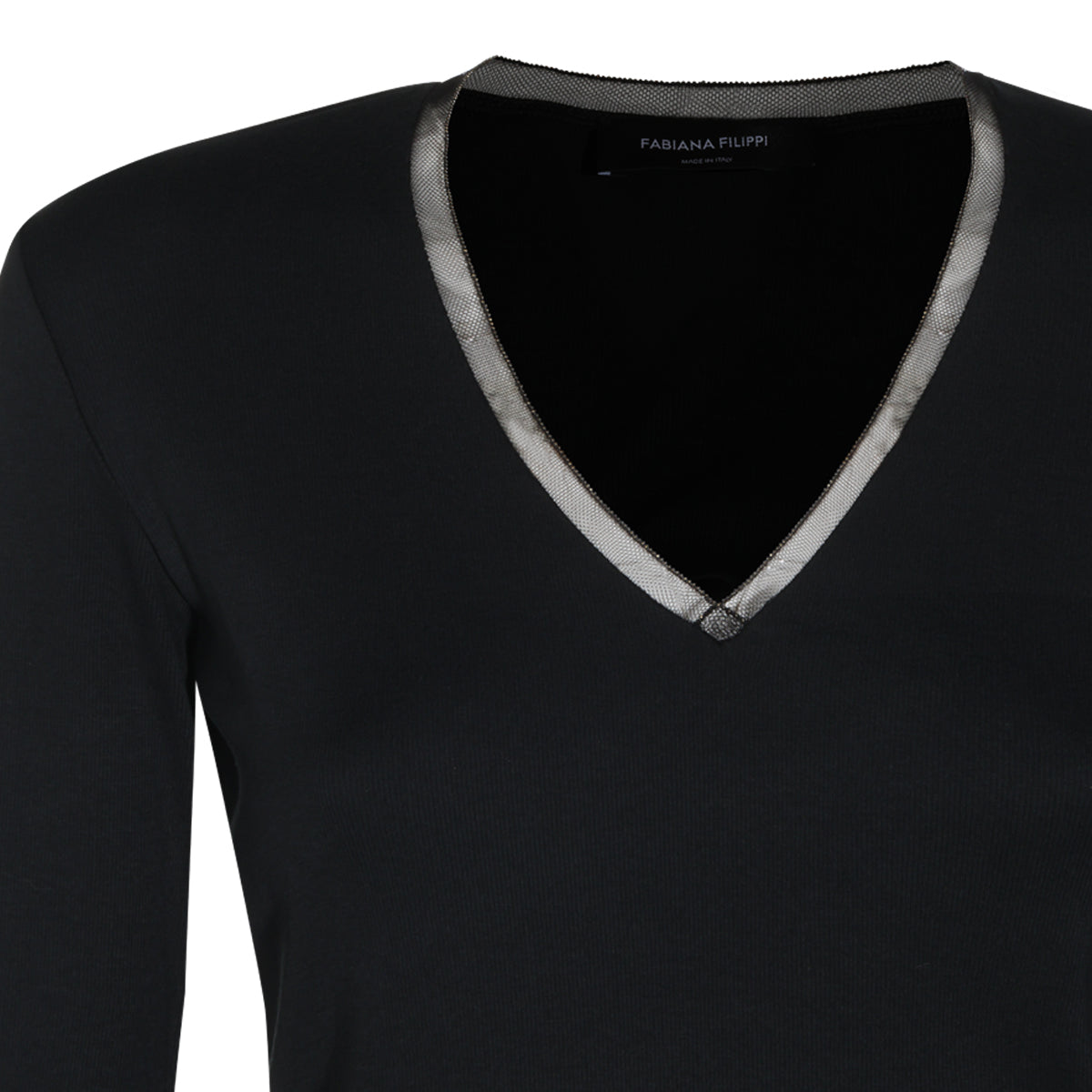 BLACK COTTON T-SHIRT