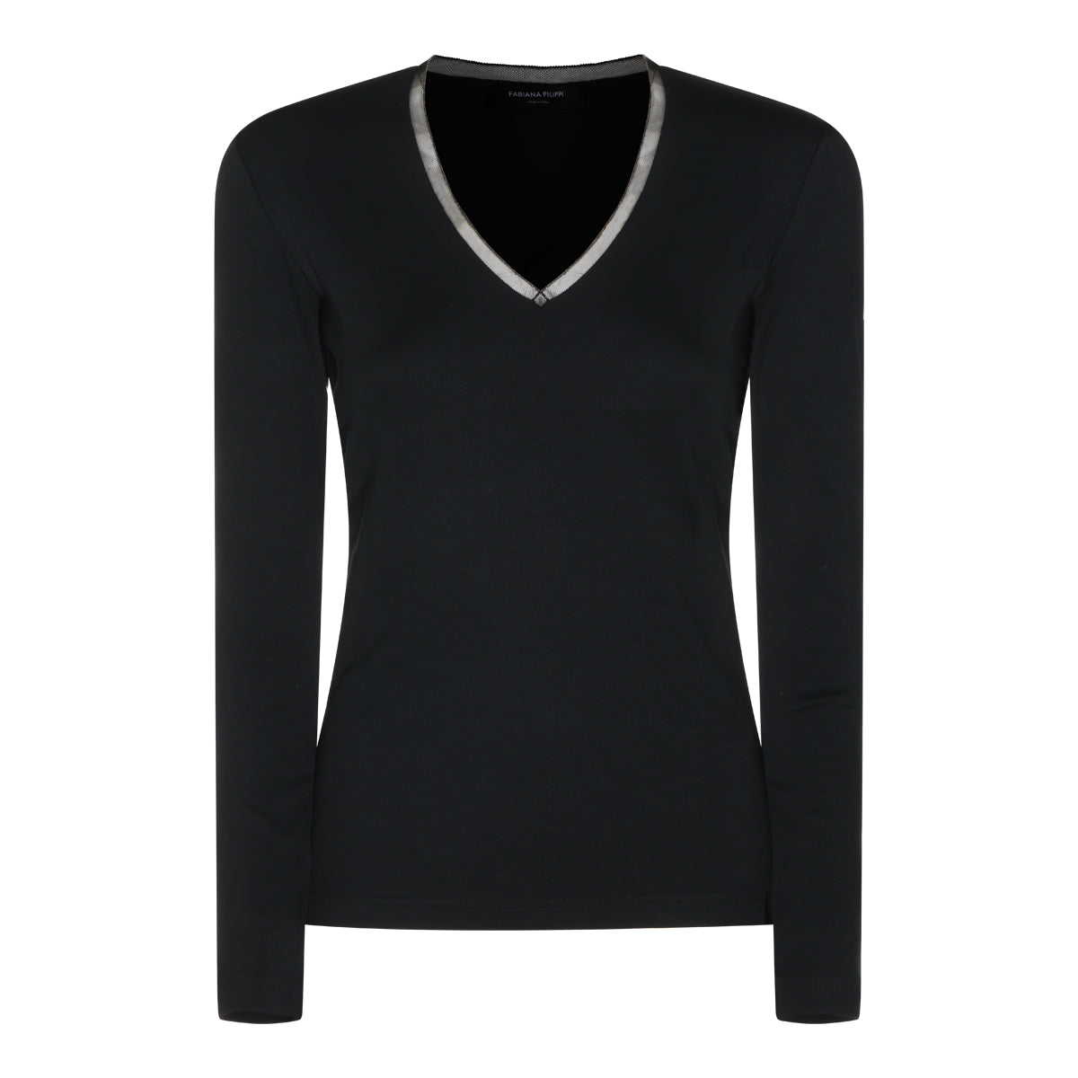BLACK COTTON T-SHIRT