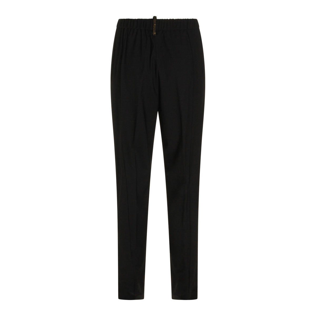 BLACK VIRGIN WOOL BLEND PANTS
